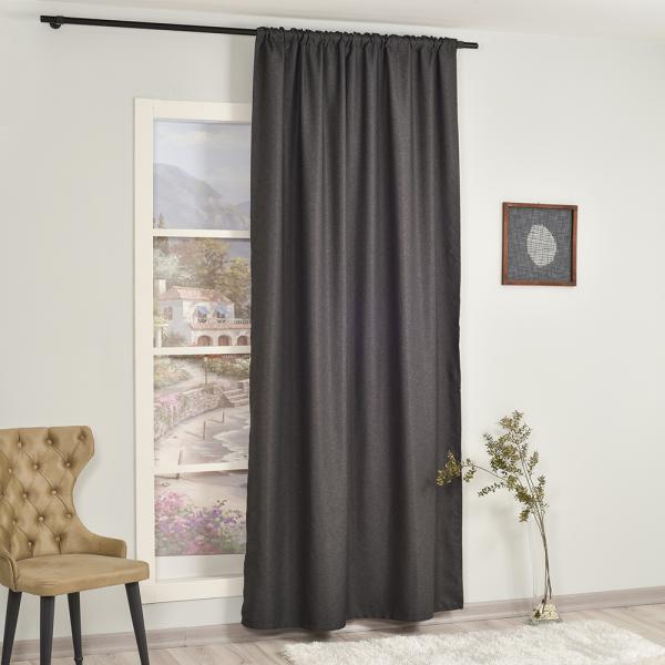Orlof ''Single Panel'' Decorative Curtain-Anthracite