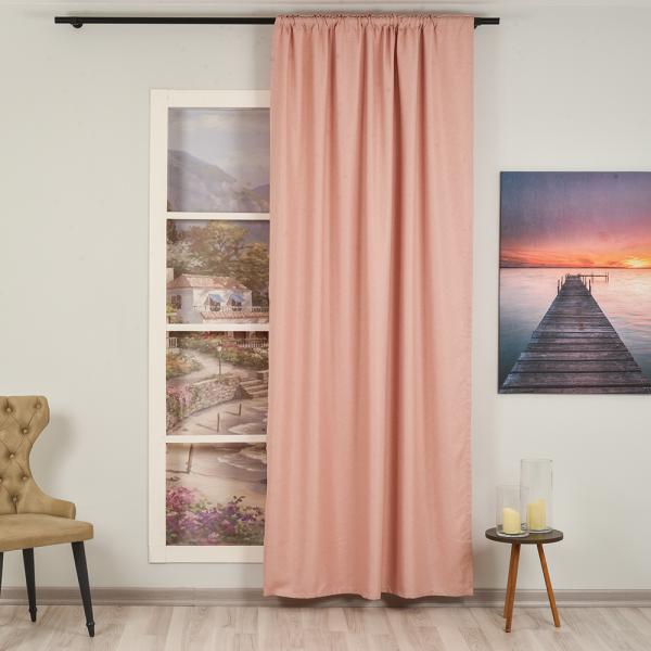 Orlof ''Single Panel'' Decorative Curtain-Baby Pink