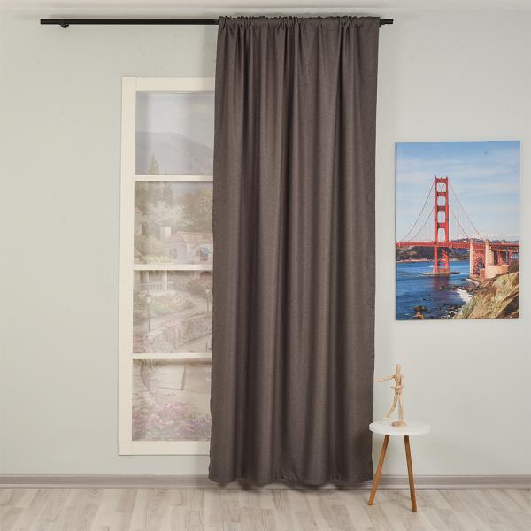 Orlof ''Single Panel'' Decorative Curtain-Grey