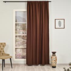 Orlof ''Single Panel'' Decorative Curtain-Dark Brown