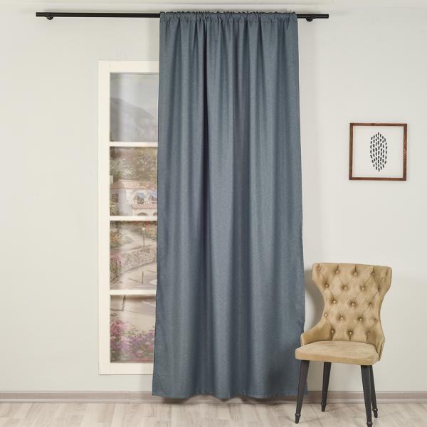 Orlof ''Single Panel'' Decorative Curtain-Blue