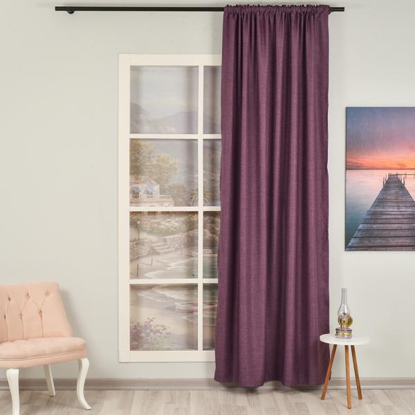 Orlof ''Single Panel'' Decorative Curtain-Purple