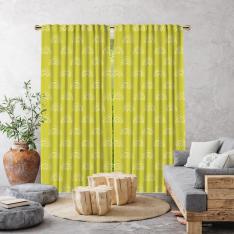 Boho Rainbow Pattern Single Panel Curtain-Lemon Yellow