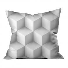 Dimensional  Pattern Pillow-White
