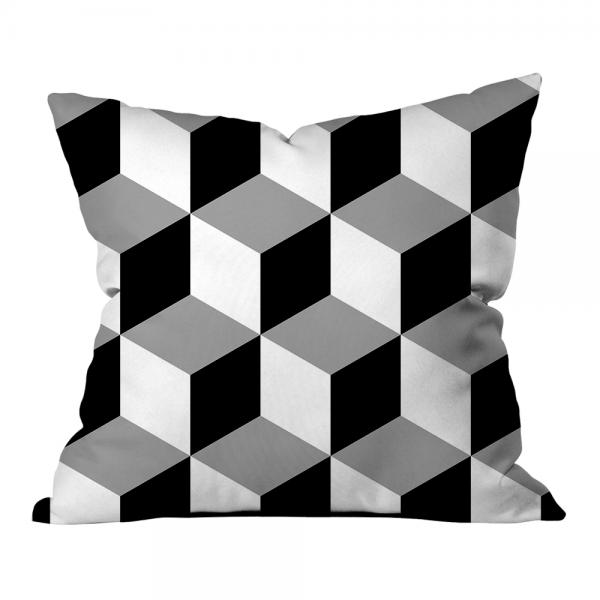 Dimensional Pattern Pillow-Black