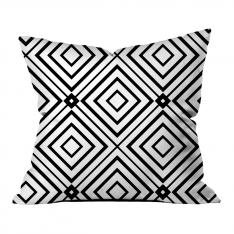 Linear Squares Pillow-White