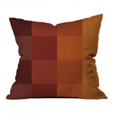Gradient Squares Pattern Pillow-Brick