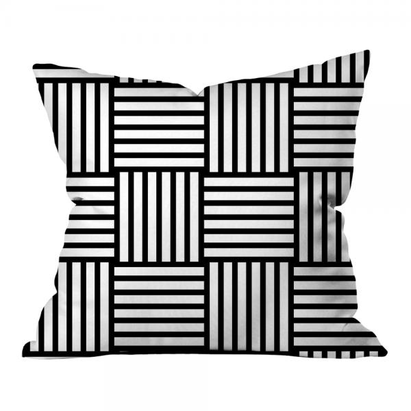 Matting Pattern Pillow-White