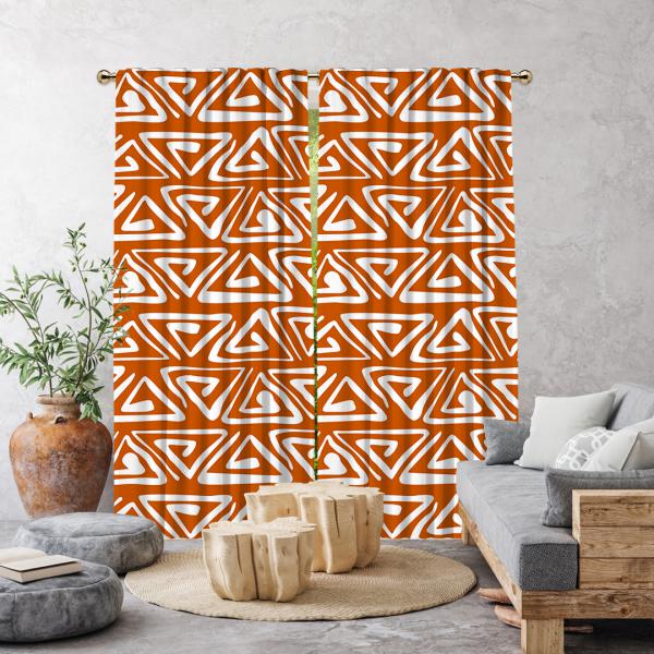 Ethnic Tribal Pattern-Burnt Orange