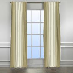 Ecru-Sand ''Single Panel'' 3 Colors Ombre Curtain