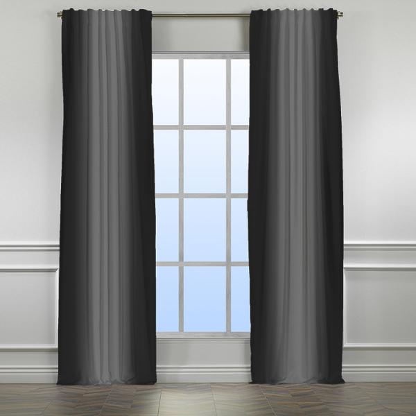 Dark Grey-Grey ''Single Panel'' 3 Colors Ombre Curtain