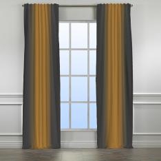 Mustard yellow-Grey ''Single Panel'' 3 Colors Ombre Curtain